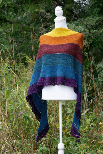 Rainbow Shawl | Free Knitting Pattern - Biscotte Yarns