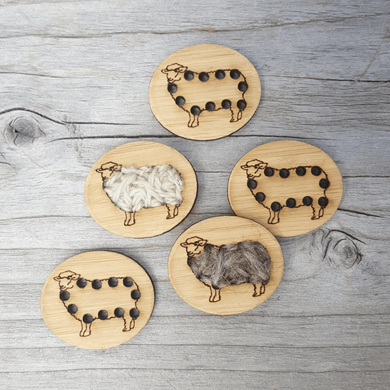 Sheep Button set of 3 - Biscotte Yarns