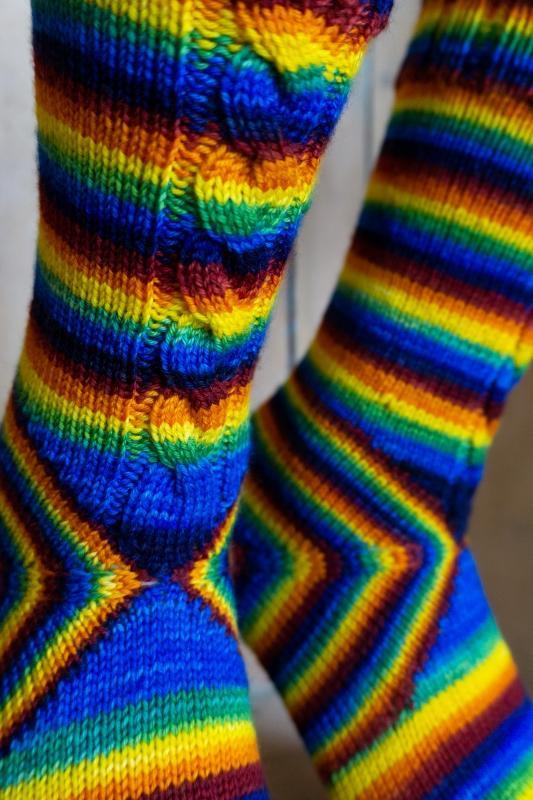 The Cheshire Cat Socks | Knitting Pattern - Biscotte Yarns