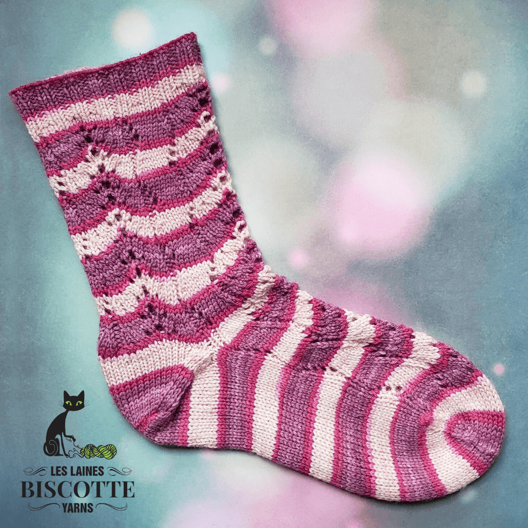 Flamingo Flamenco Socks | Knitting Pattern - Biscotte Yarns