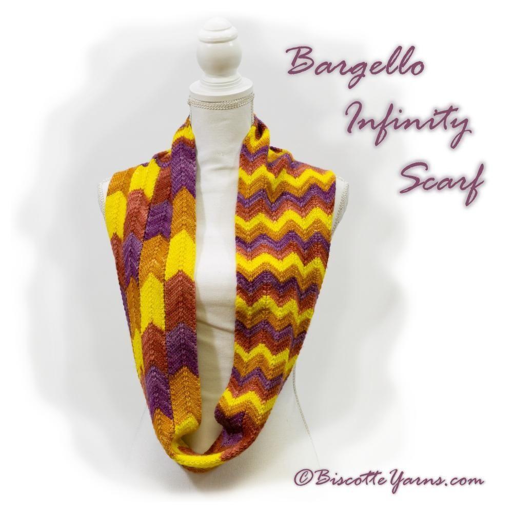Bargello Infinity Scarf Pattern - Biscotte Yarns