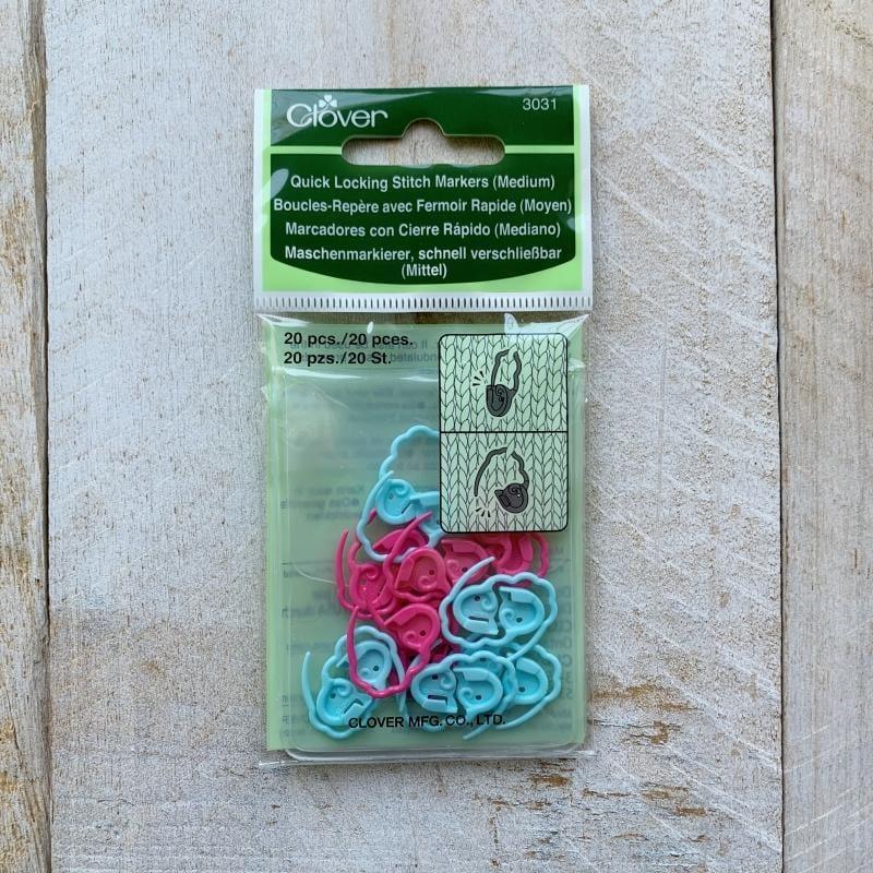 BRAND NEW / 20 Piece locking Clover Stitch Markers