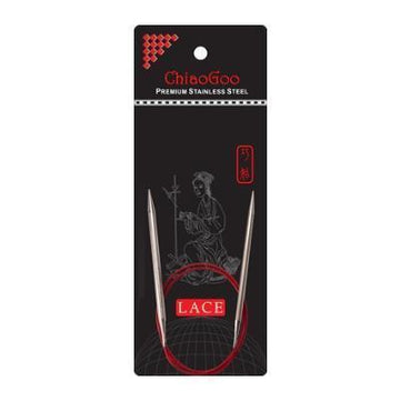 ChiaoGoo Red Lace Circular Knitting Needles 16" (40cm) - Biscotte Yarns