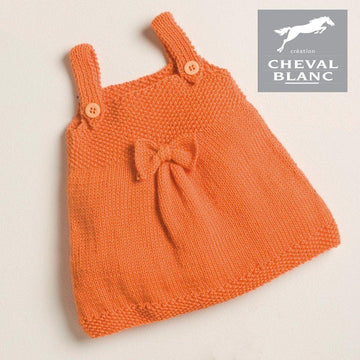 Free Cheval Blanc pattern - Baby dress cat.14-42 - Biscotte Yarns