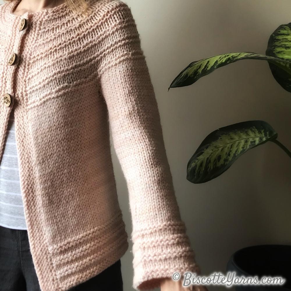 Really Ridgy Cardigan - Free Pattern - Biscotte Yarns