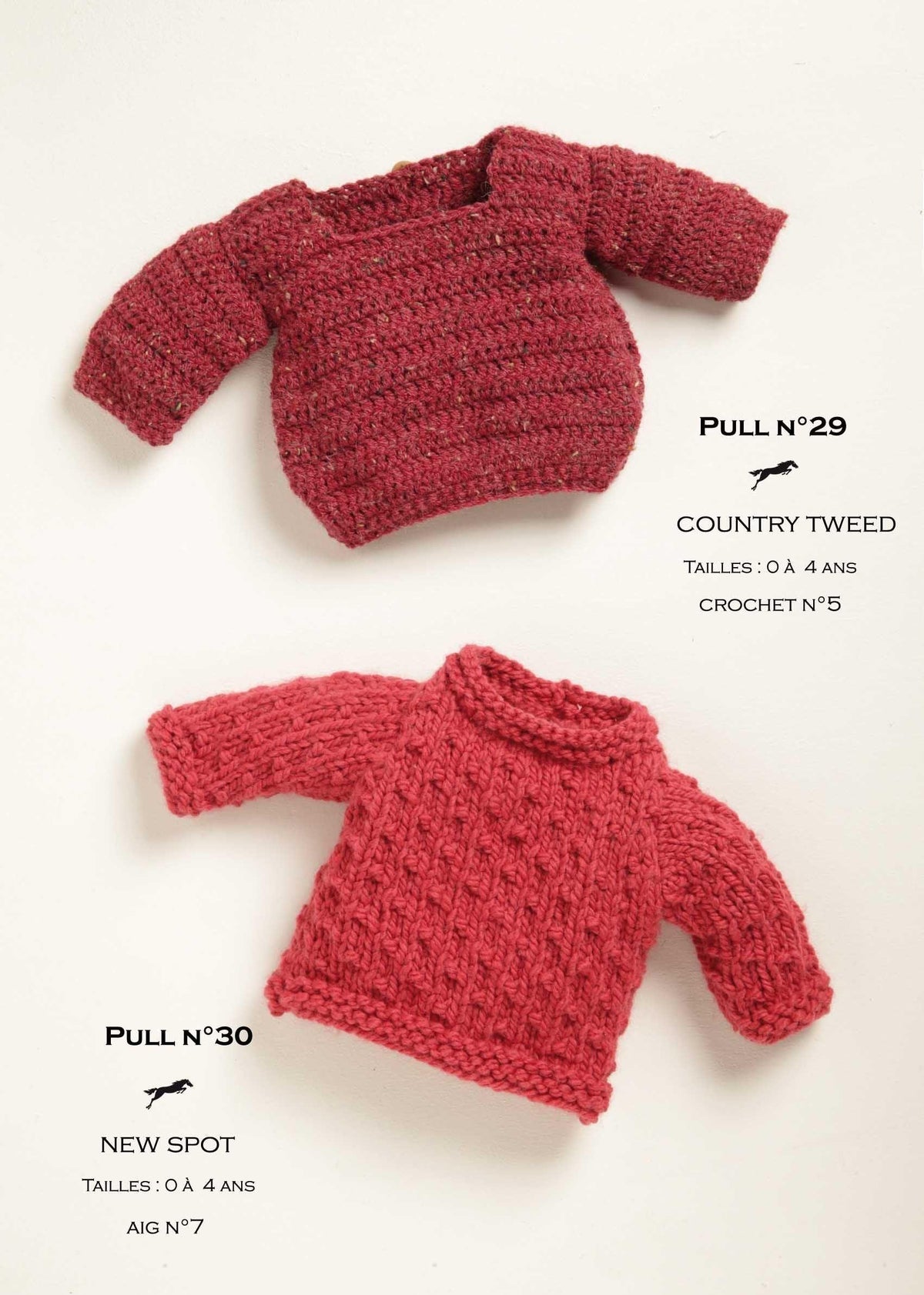 Free Cheval Blanc pattern - Sweater for child cat.19-29 - Biscotte Yarns