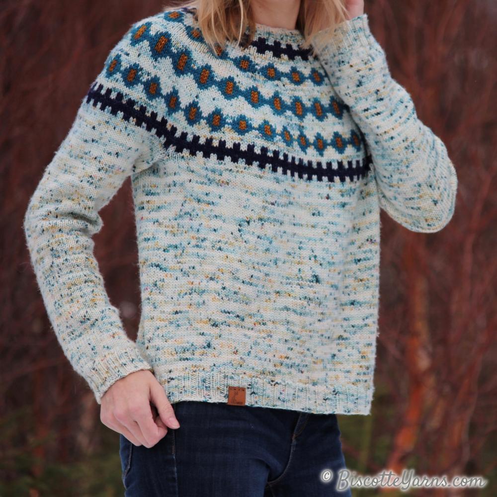 Jigs and Reels | Fairisle Yoke Free Pattern - Biscotte Yarns