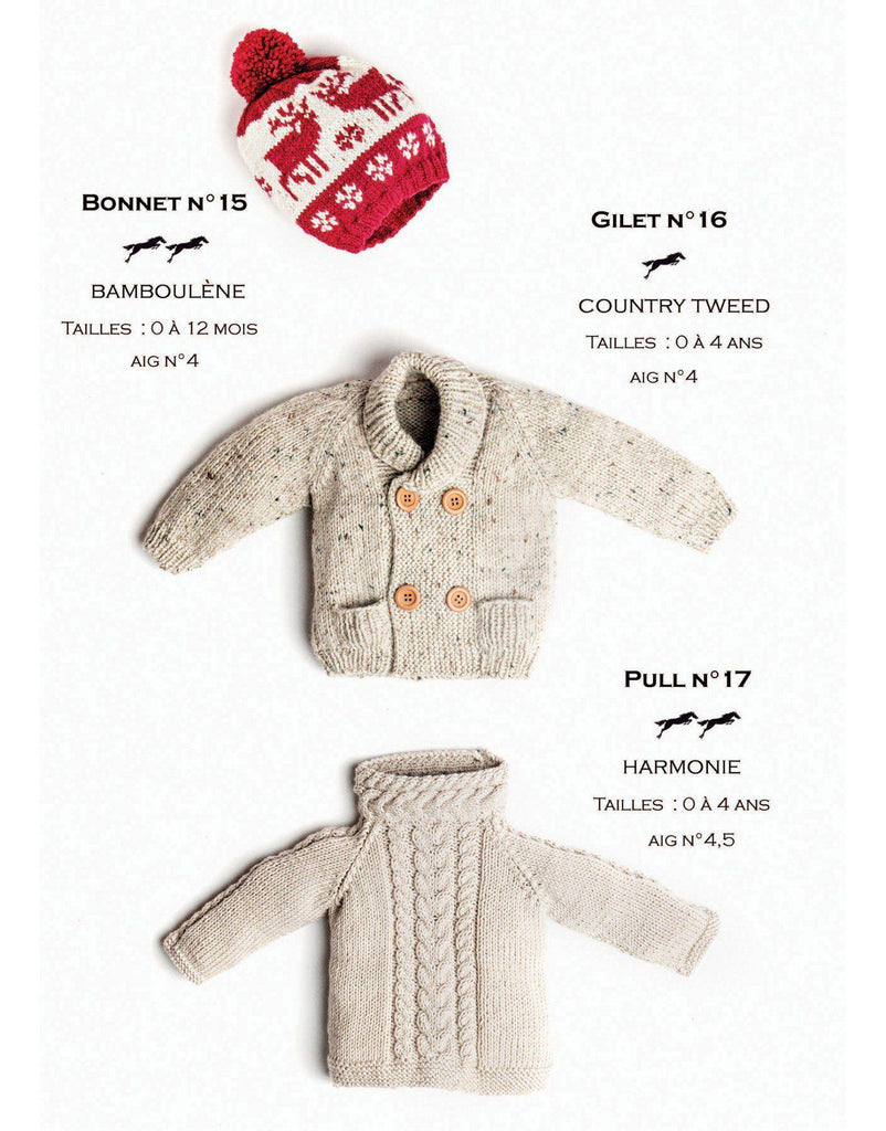 Cheval Blanc pattern Cat. 31, No 16 -Baby Cardigan - Up to 0 to 4 years old