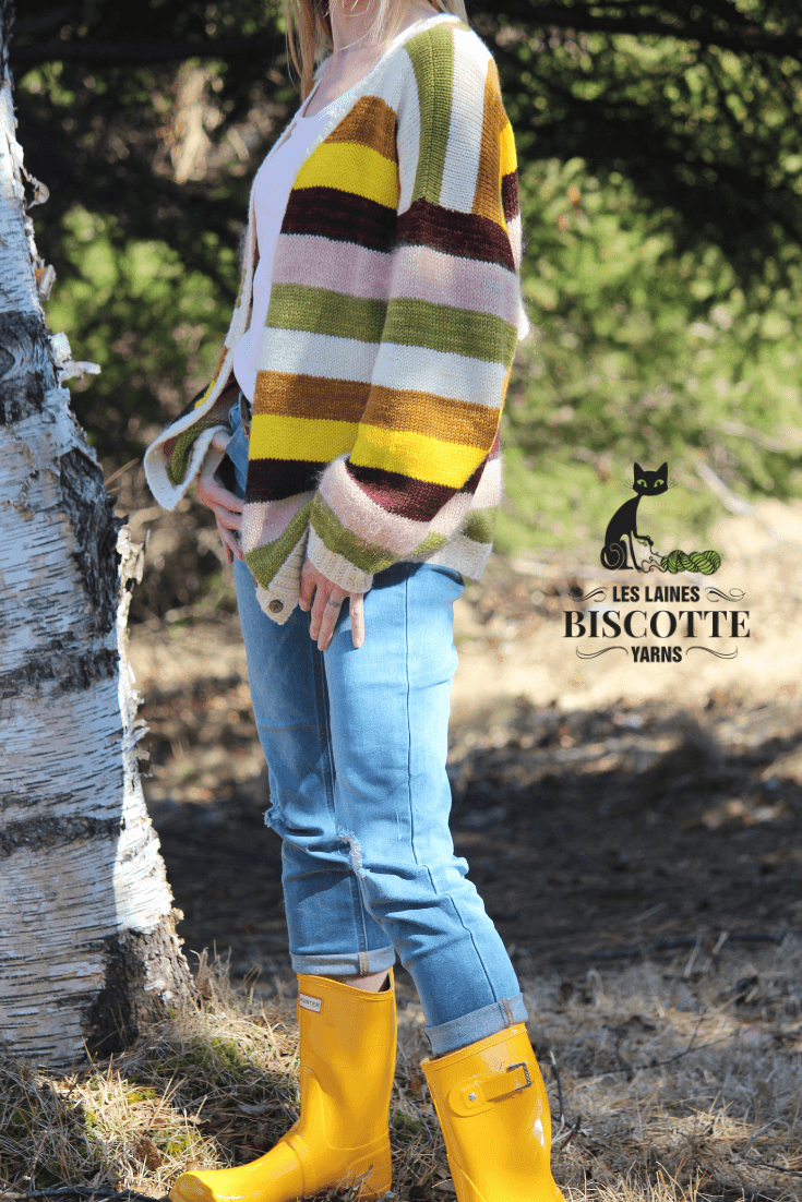 Color Your World Cardigan | Free Knitting Pattern - Biscotte Yarns