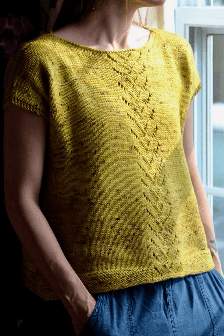 Jeanie Tee Knitting Pattern - Originally Lovely - Knitting Jeanie Tee  Knitting Pattern