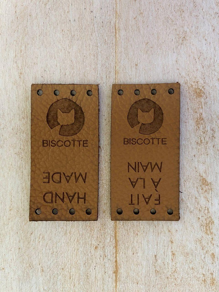 Leather labels - Les Laines Biscotte / Biscotte Yarns - Biscotte Yarns