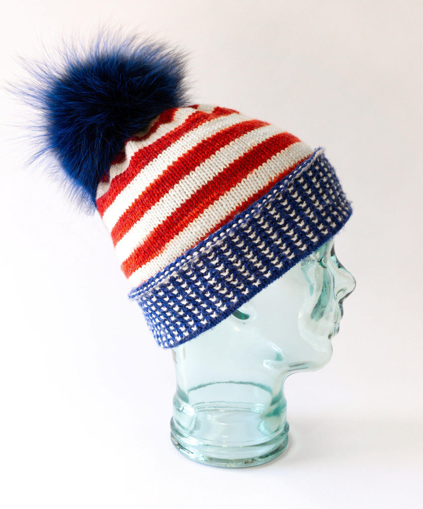 Hat knitting kit - HOME OF THE BRAVES - Biscotte Yarns