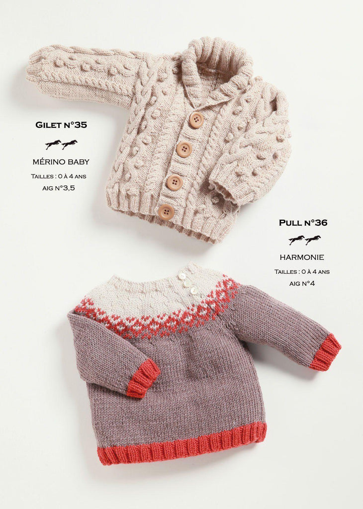 Free Cheval Blanc pattern - Sweater for child cat.21-36 - Biscotte Yarns
