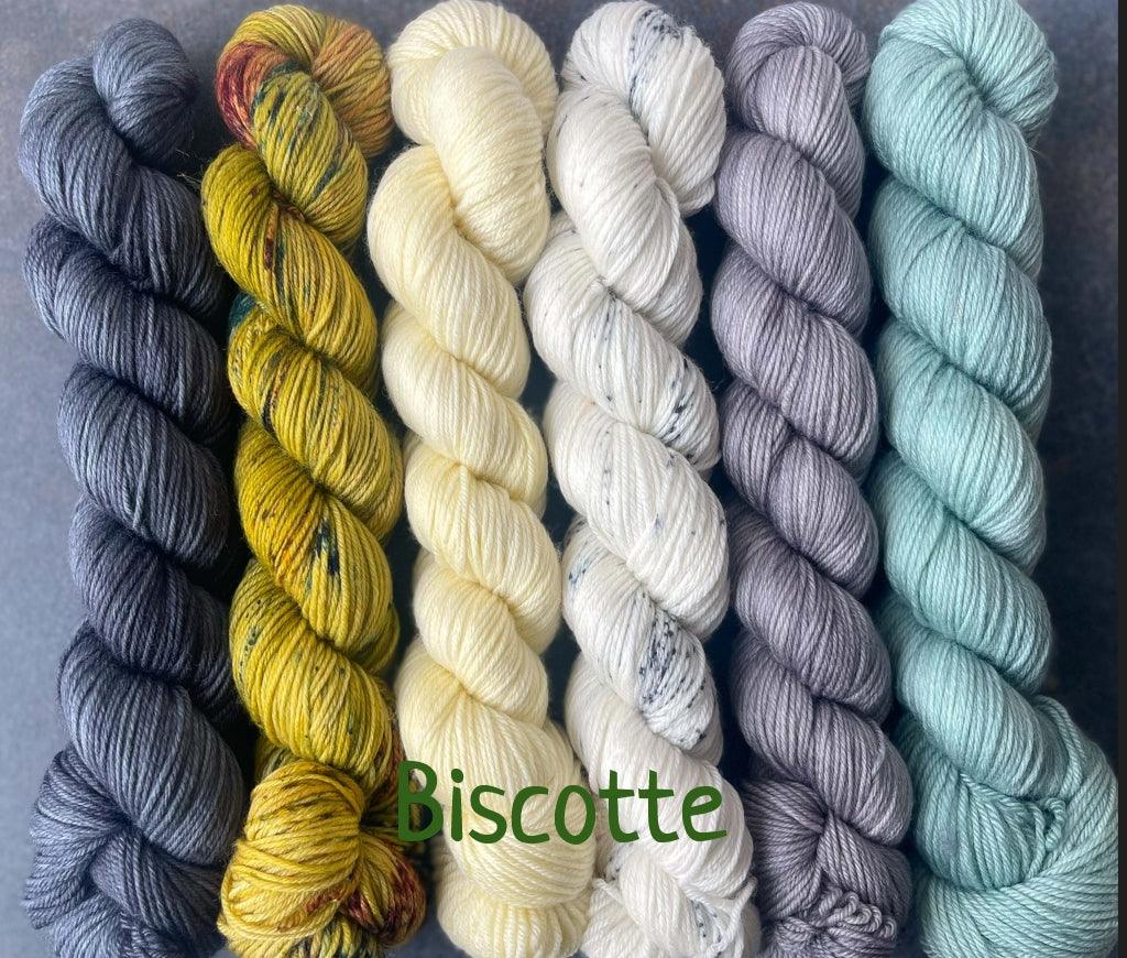 Biscotte's Shawl Knitting Game - A shawl that is played with dice! - Biscotte Yarns