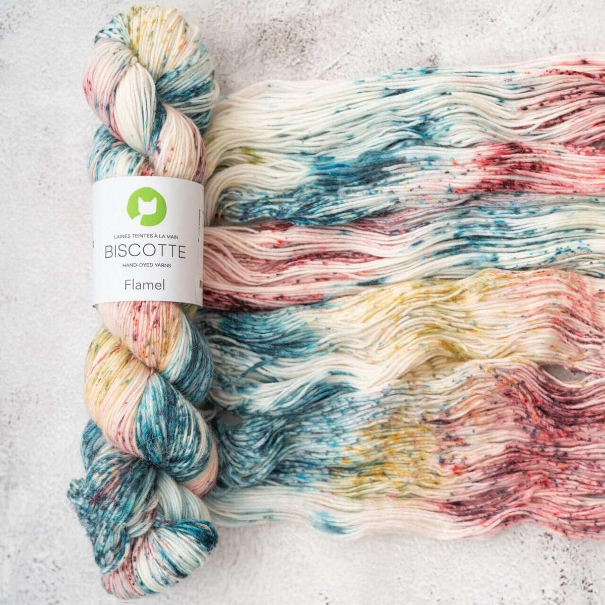 Sock yarn with alpaca FLAMEL GRANITE ROSE