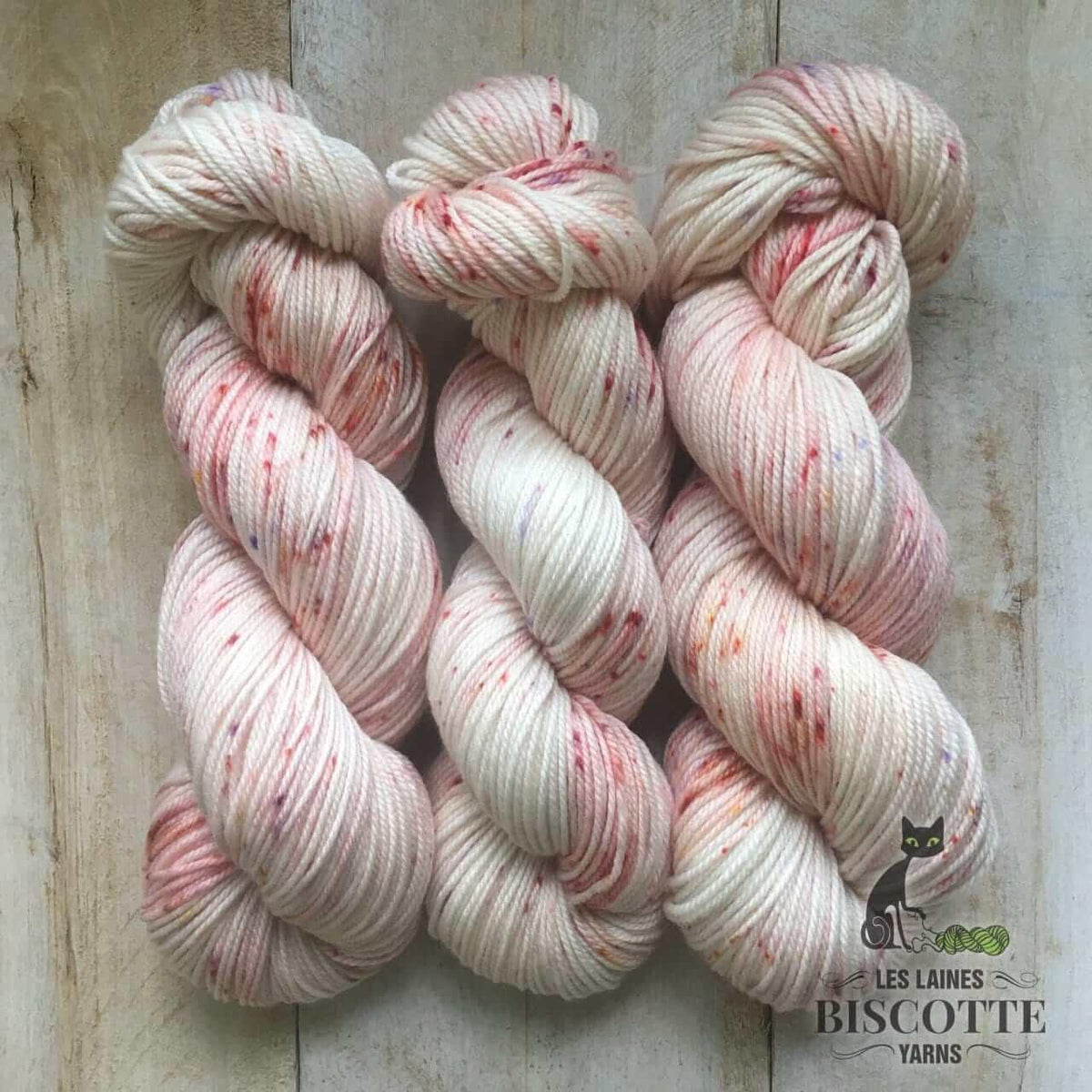 Hand-dyed yarn DK PURE FLEUR DE CERISIER DK weight yarn