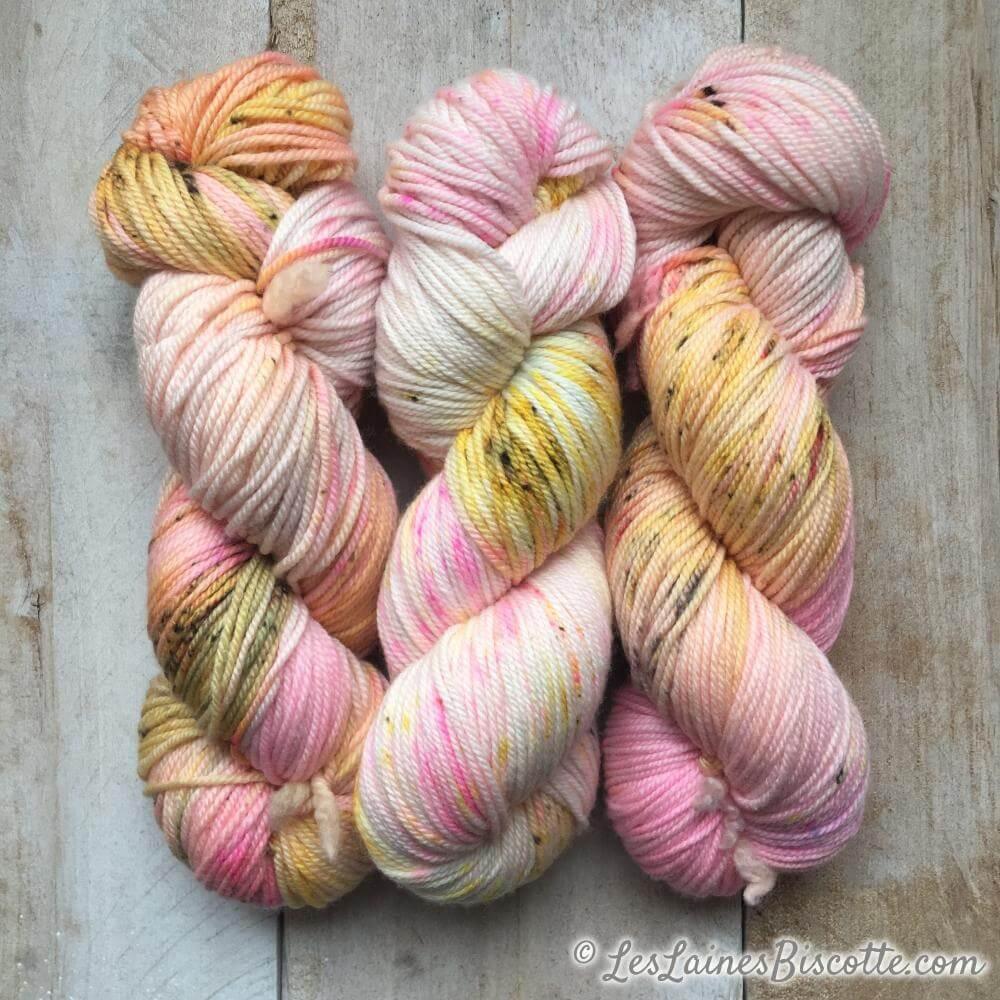 Hand-dyed yarn DK PURE SAKURA DK weight yarn