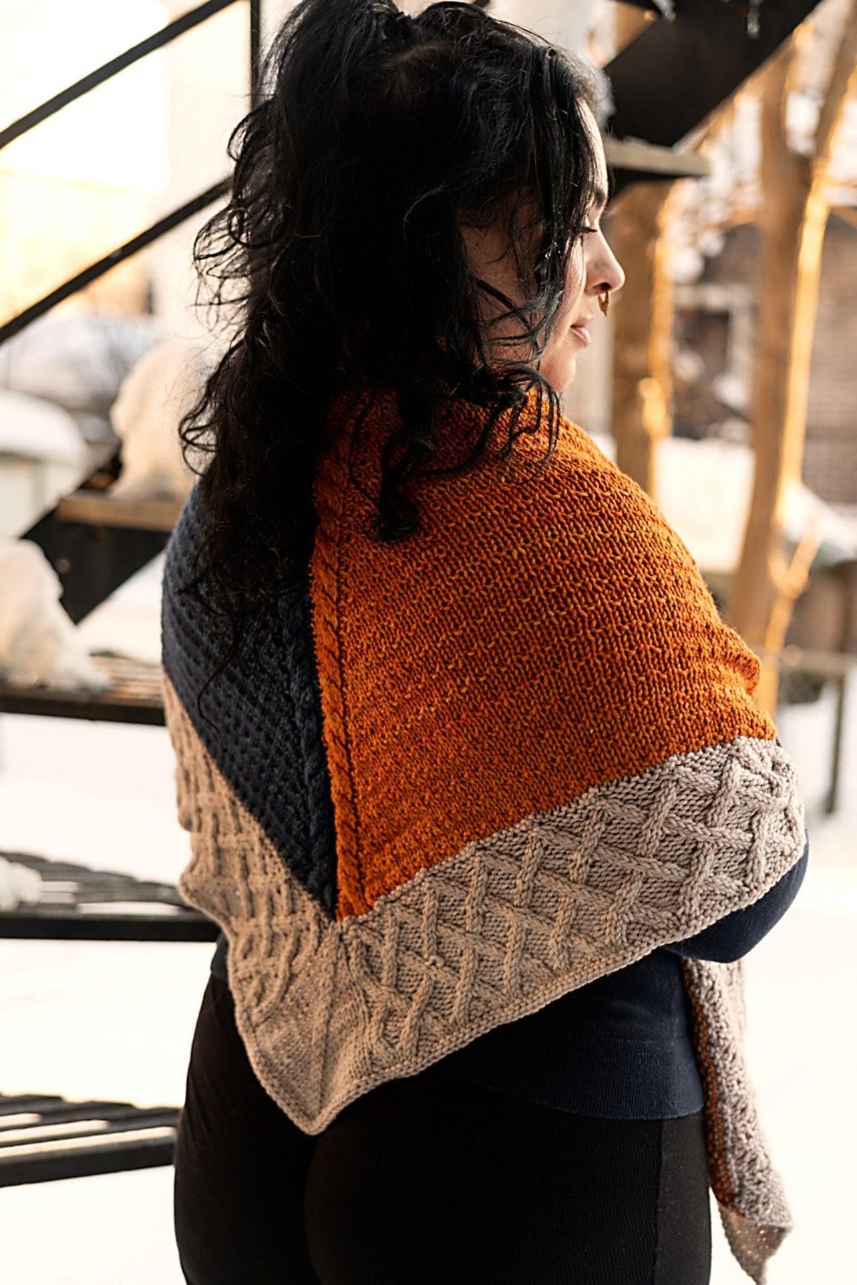 Shawl Knitting Kit : Day & Night