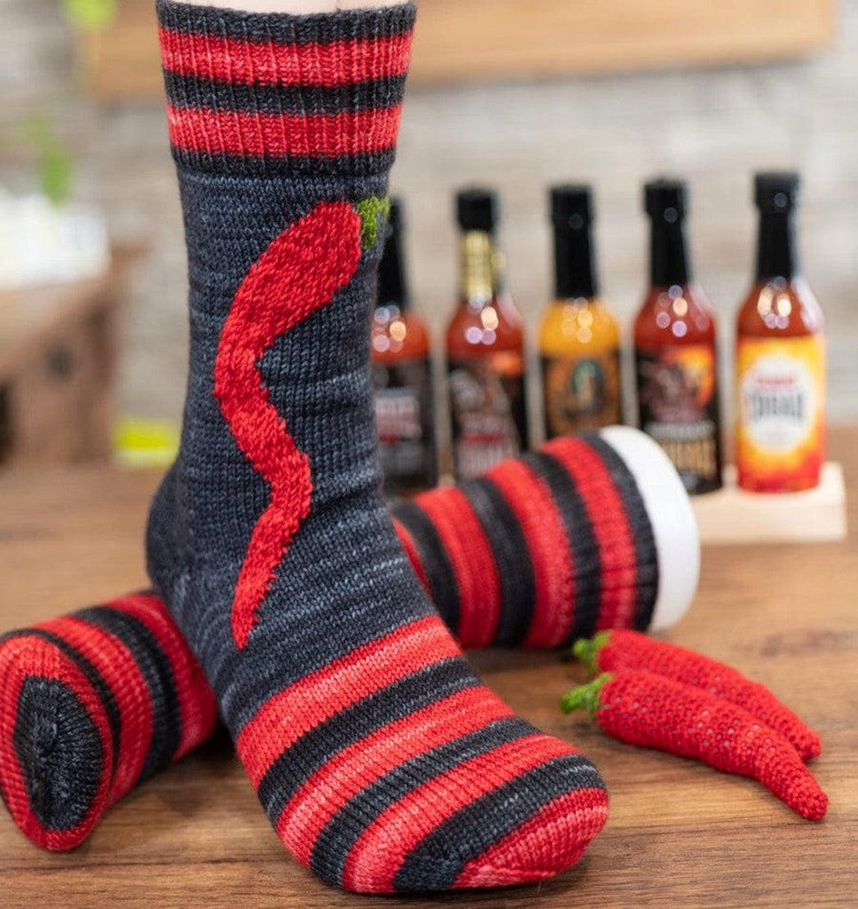 Cobar Intarsia socks - KNITTING KIT - Biscotte Yarns