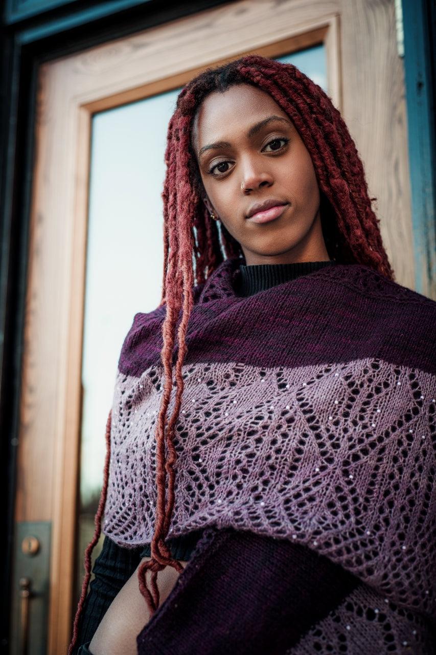 Knitting shawl kit : Lavande