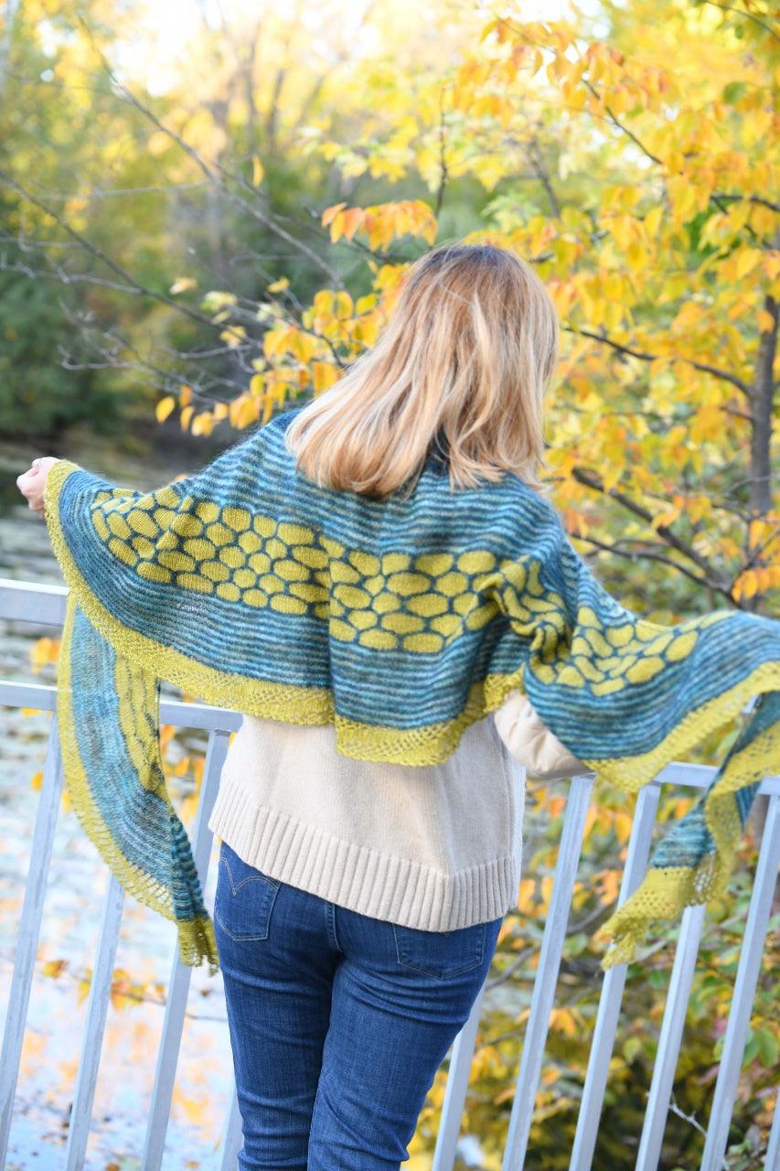 Nebra Sky Shawl | Knitting kit - Biscotte Yarns