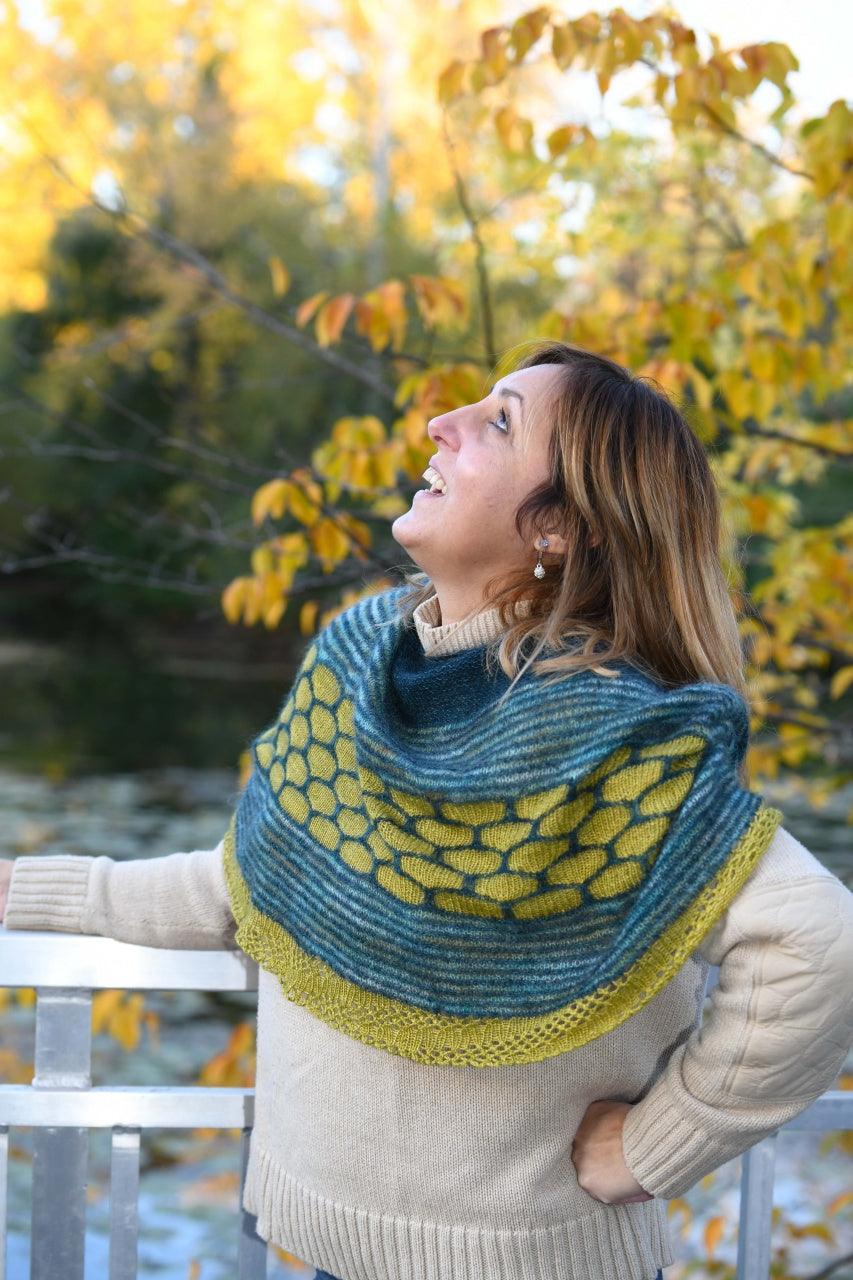 Nebra Sky Shawl | Knitting kit - Biscotte Yarns