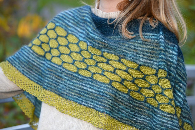 Nebra Sky Shawl | Knitting kit - Biscotte Yarns