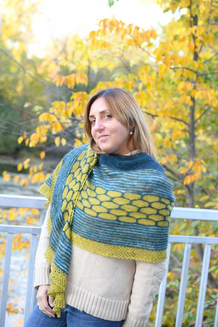 Nebra Sky Shawl | Knitting pattern - Biscotte Yarns