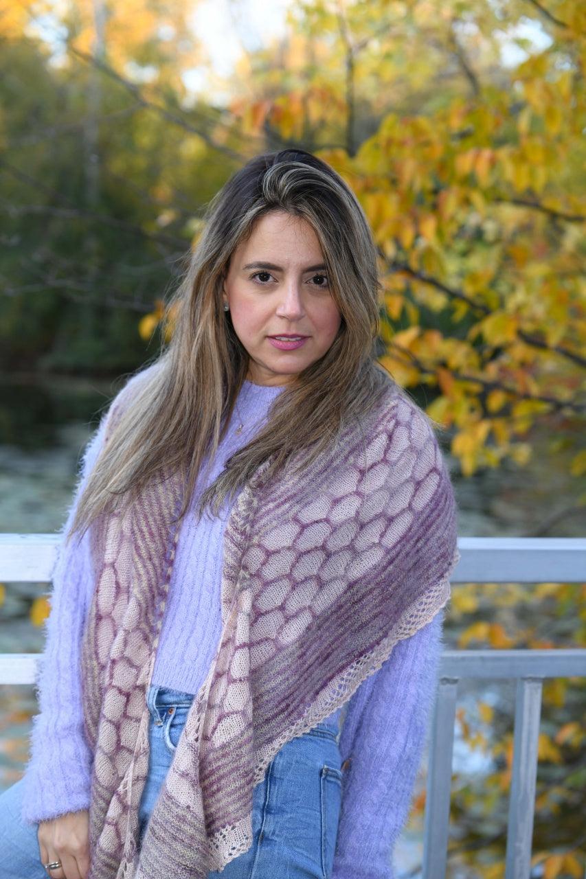 Nebra Sky Shawl | Knitting kit - Biscotte Yarns