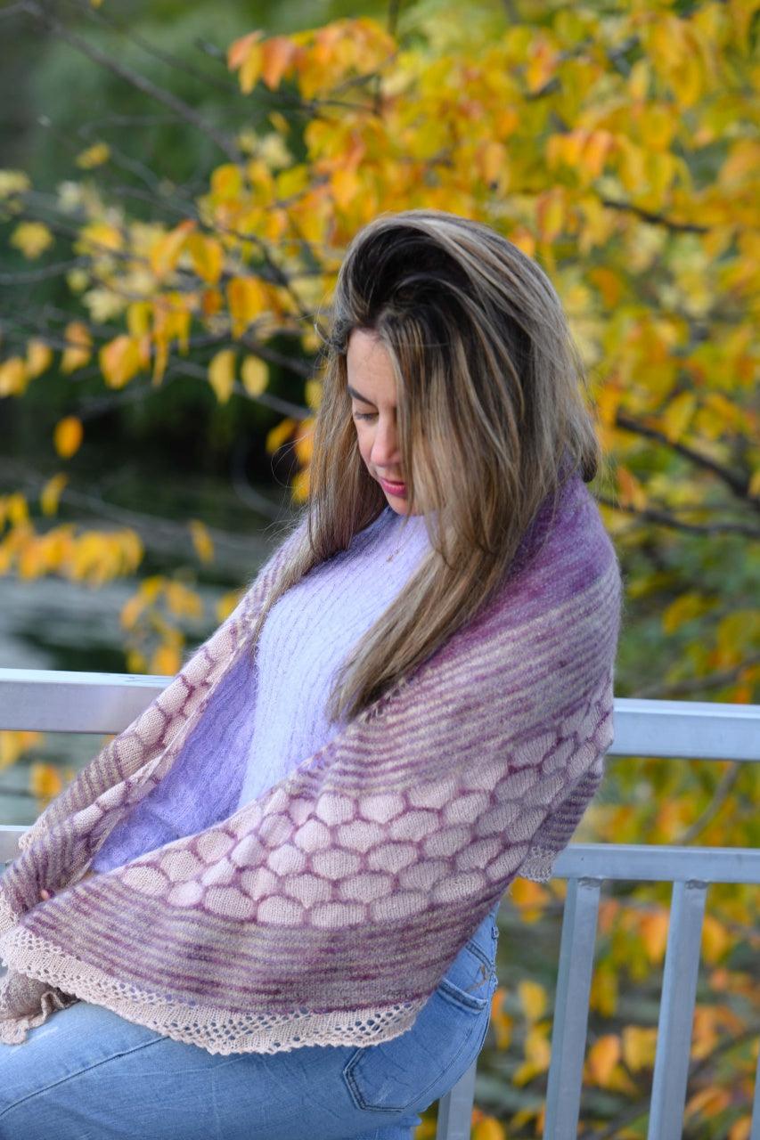 Nebra Sky Shawl | Knitting kit - Biscotte Yarns