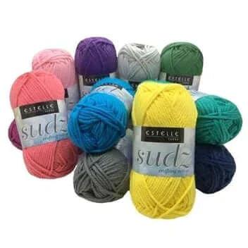 Sudz Colors Solids 200 - Estelle - Color: 27 - Leprechaun, 28 - Sunny Days, 40 - Red, 41 - Bright White, 46 - Navy, 52 - Black