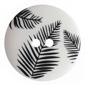 Round polyamide button | Fern Leaves - Biscotte Yarns
