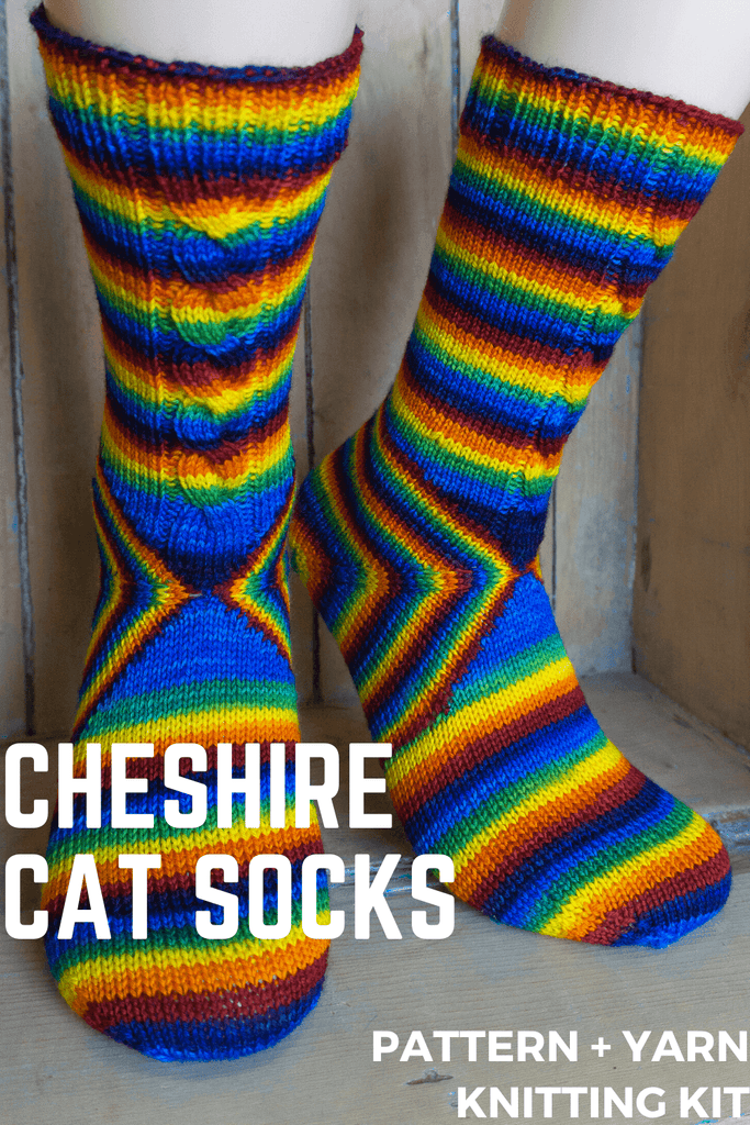 Cheshire Cat Socks | Knitting Kit - Biscotte Yarns