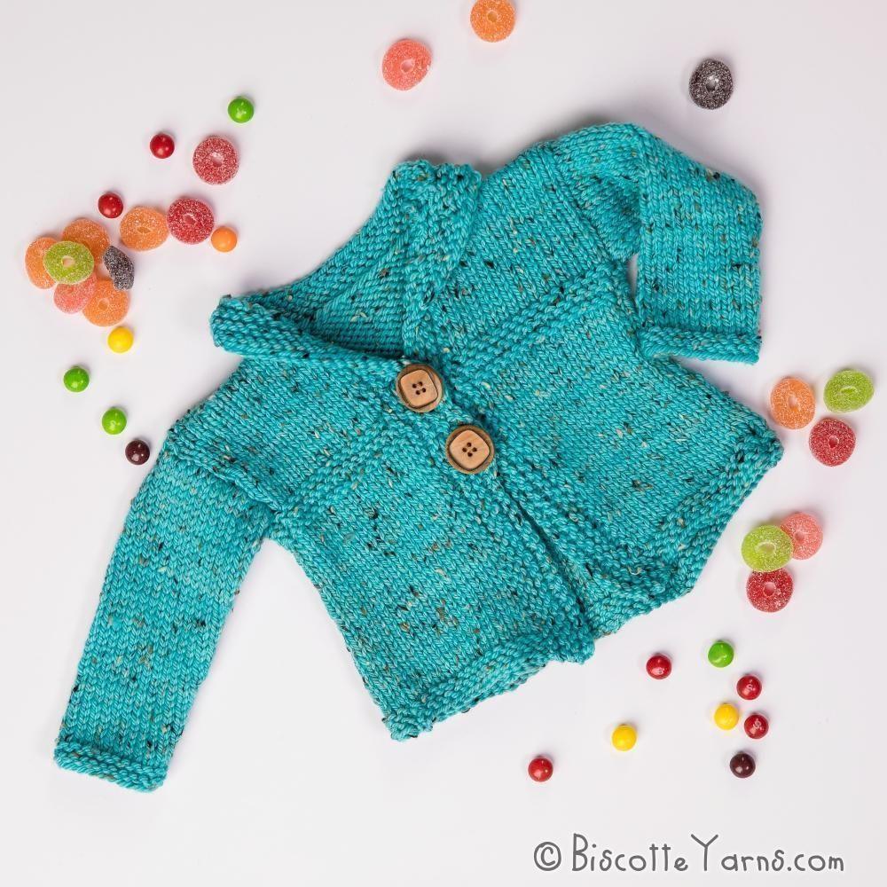 Three ways Baby Jacket Knitting pattern Biscotte Yarns