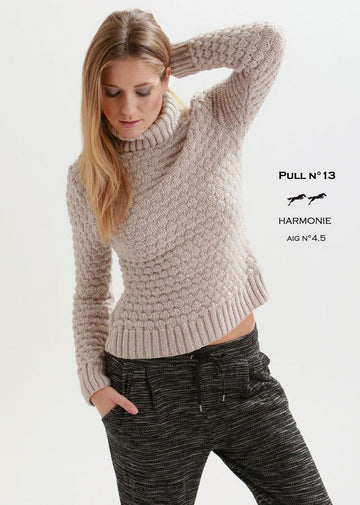 Free Cheval Blanc pattern - Women's sweater cat.21-13 - Biscotte Yarns