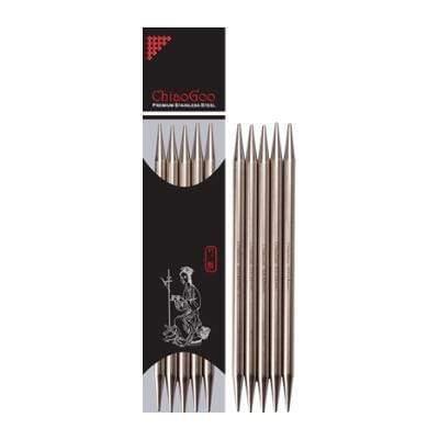 ChiaoGoo 6-Inch Double Point Stainless Steel Knitting Needles, 0/2mm