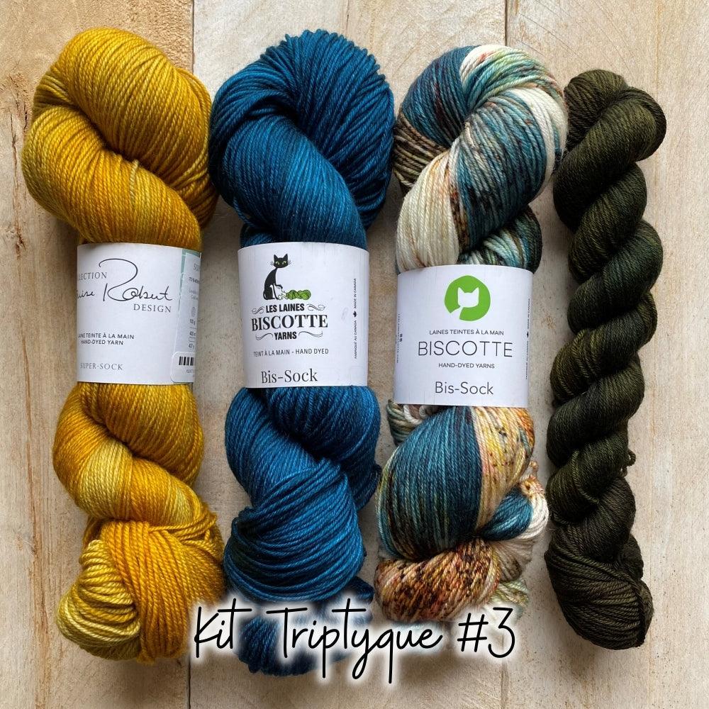 Triptyque Shawl Kits - Biscotte Yarns