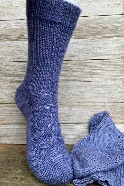 Wandering Leaves | Sock Pattern - Biscotte Yarns