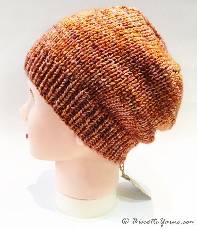 Camille's hat pattern with DK Pure yarn - Biscotte yarns