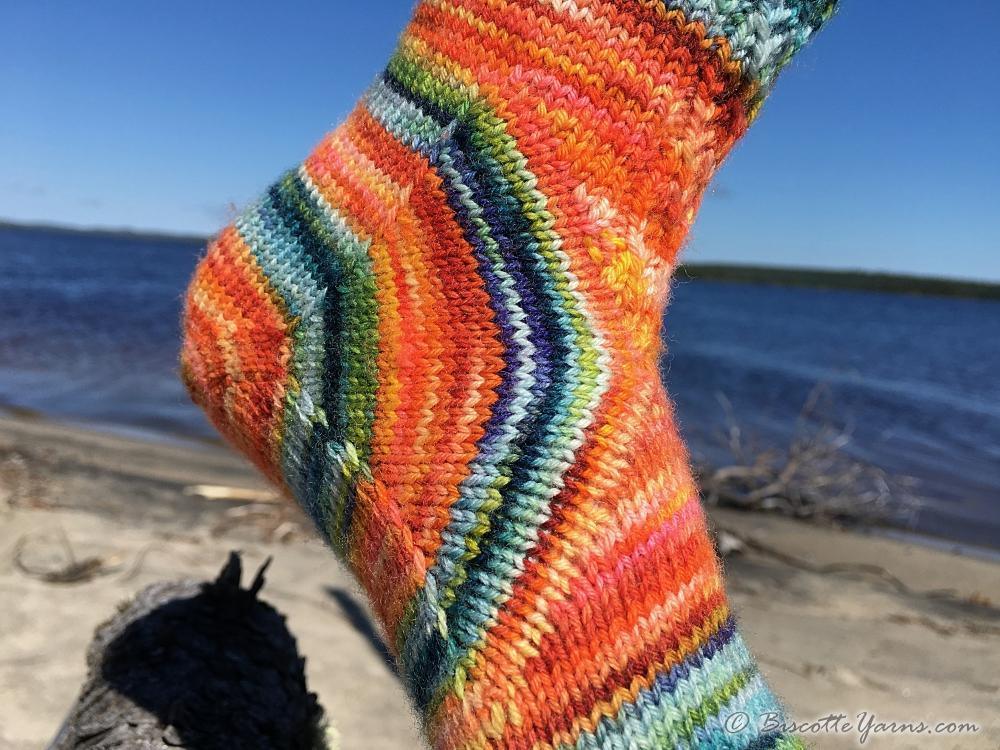 Socks by the Heel FREE socks pattern - Biscotte Yarns