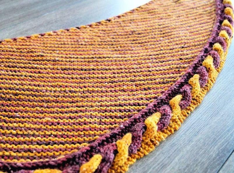 Golden Snitch Shawl knitting pattern - Biscotte yarns