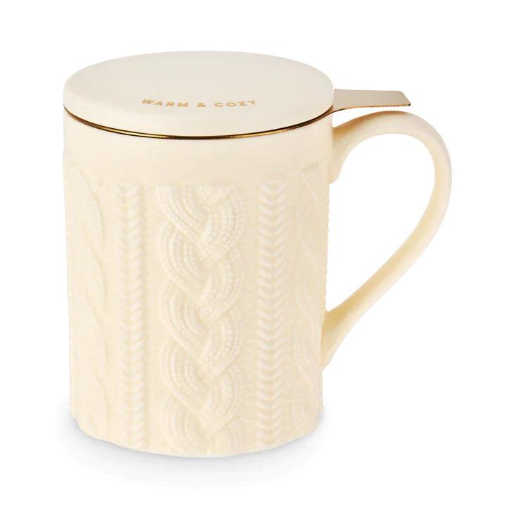 Annette™ Knit Ceramic Tea Mug & Infuser by Pinky Up® - Biscotte Yarns