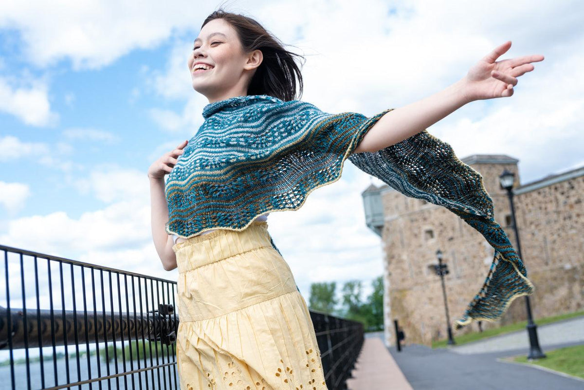 Fête des Couleurs Shawl Pattern - Biscotte Yarns