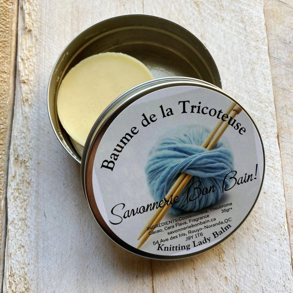 Knitting Lady Balm ♥ Solid moisturizer for knitters - Biscotte Yarns