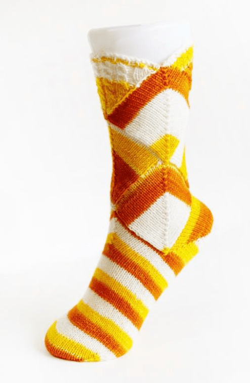Candy Corn Sock Pattern - Biscotte Yarns