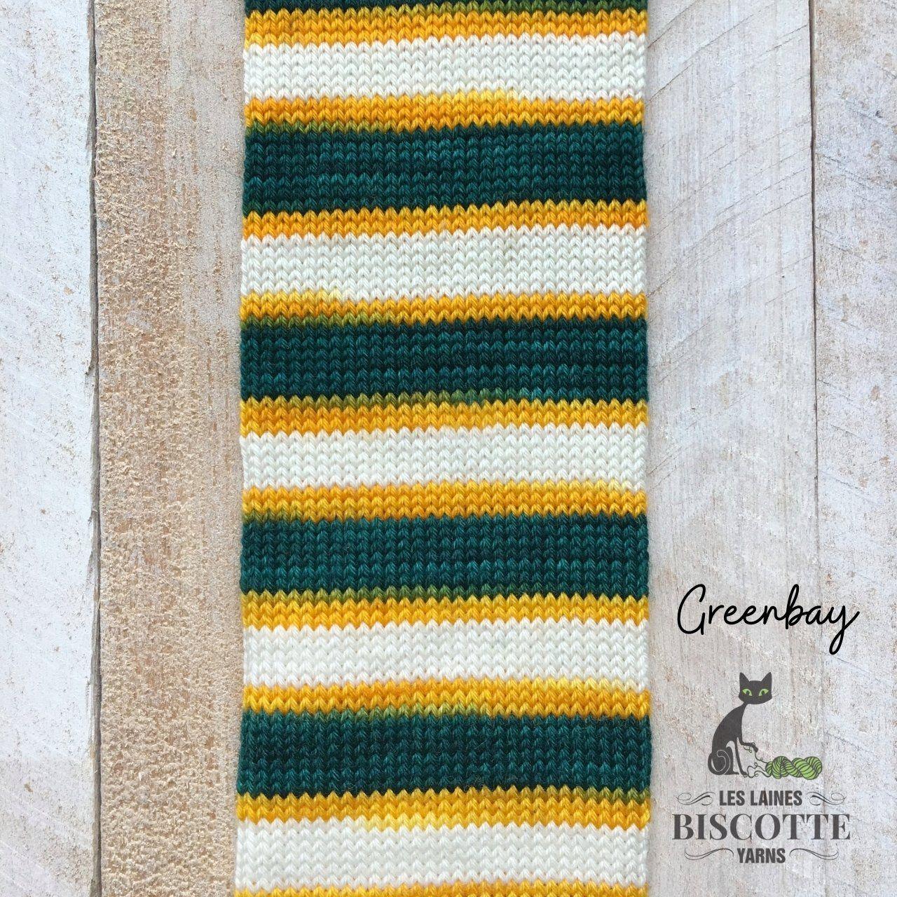 FO] Striped Green Bay Packers Scarf : r/knitting