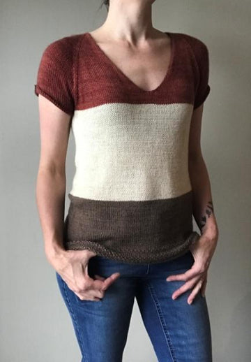 Timelines Tee | Free Knitting Pattern - Biscotte Yarns