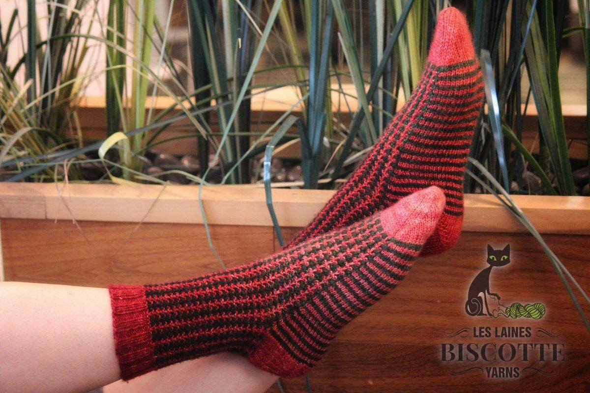 Longueuil Free sock pattern - Biscotte Yarns