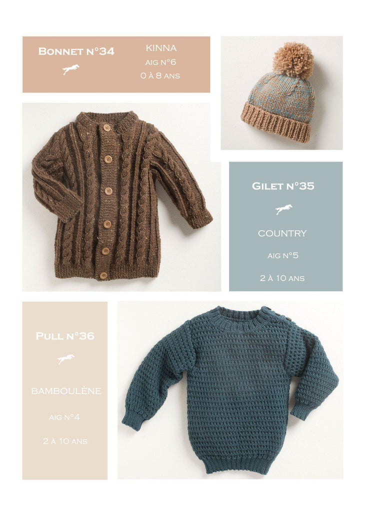 Free Cheval Blanc pattern - Sweater for child cat.13-36 - Biscotte Yarns