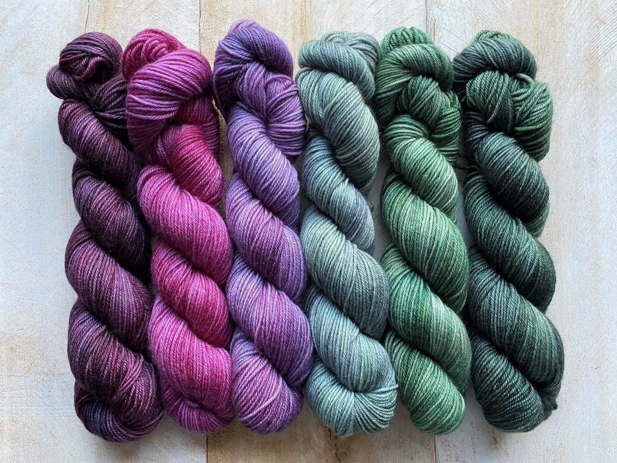 Mini Skeins of Yarn PAINTBOX gradient yarn set CALADIUM - Biscotte Yarns